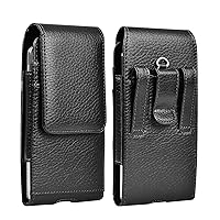 Njjex Cell Phone Holster for Samsung Galaxy S24 Ultra S23+ S22 S21 S20 FE S10 A15 A14 A23 A12 A13 A32 A42 A52 5G A51 A71 Note 20 Ultra 10 J7 J3 PU Leather Belt Clip Holster Pouch Holder Carrying Case