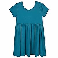Gerber Baby-Girls Toddler Buttery-Soft Short Sleeve Twirl Dress With Viscose Made With Eucalyptus