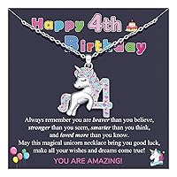 UPROMI Birthday Gifts for 1-10 Year Old Girl Unicorn Necklace for Girls