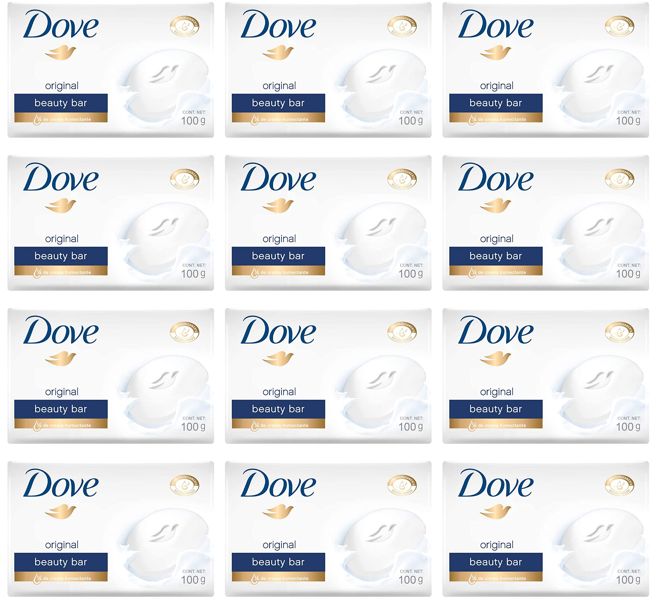 Dove Beauty Bar Soap, Original with Deep Moisture - 3.5 Ounce (Pack of 12)