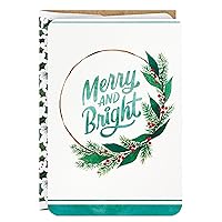 Hallmark Boxed Christmas Cards, Merry and Bright (16 Cards and 17 Envelopes)