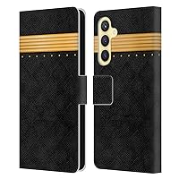 Head Case Designs Officially Licensed Alyn Spiller Gold Luxury Leather Book Wallet Case Cover Compatible with Samsung Galaxy S23 FE 5G