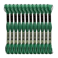 Magical Color Variegated Cross Stitch Thread Color Variations Embroidery Floss Pack, 8.7-Yard, Seafoam Green, Pack of 12 Skeins