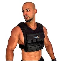 miR Air Flow Weighted Vest with Zipper Option 20lbs - 60lbs Solid Iron  Weights Machine Washable. Workout Vest for Men and Women