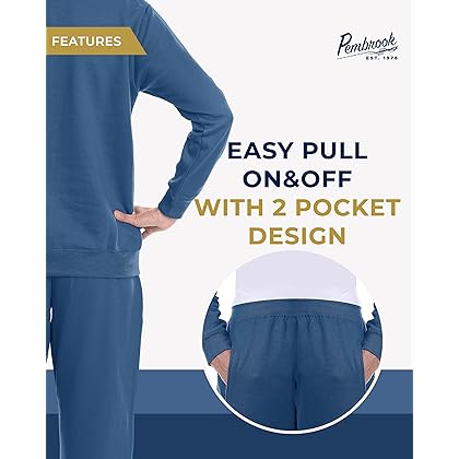 Pembrook Womens Sweat Suits Two-Piece - Ladies Sweatsuits Sets | Embroidered Fleece Sets for Women 2 Piece