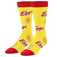 Cool Socks Eggo waffles Fun Print Novelty Crew Socks for Men & Women