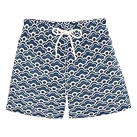 Boys Swim Trunks with Mesh Lining Toddler Beach Shorts Bathing Suit Quick Dry for Kids Drawstring