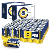 Allmax D Maximum Power Alkaline Batteries (48 Count) – Ultra Long- Lasting, 7-Year Shelf Life, Leakproof Design, Maximum Performance – 1.5V