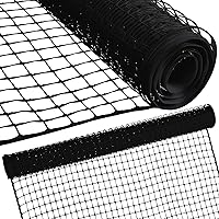 Houseables Dog Fence, Garden Fencing, 4’ x 50’, 1 Pack, Black Plastic Mesh, Poultry Netting, Animal Barrier, Temporary Fencing, for Above Ground Pool, Pet, Deer, Chicken, Snow, Dogs, Rabbit, Safety