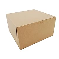 SCT Kraft One-Piece Non-Window Bakery Boxes, 10 x 10 x 5.5, Brown, Paper, 100/Carton