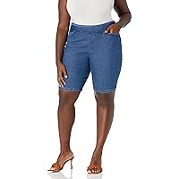 Chic Classic Collection Womens Plus Size Relaxed Fit Flat Bermuda Short