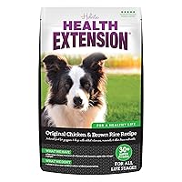 Health Extension Dry Dog Food, Natural Food with Added Vitamins & Minerals, Suitable for Puppies & Dogs, Original Chicken & Brown Rice Recipe (30 Pound / 13.6 kg)