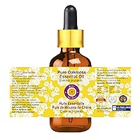 Deve Herbes Pure Oakmoss Essential Oil (Evernia prunastri) with Glass Dropper 100% Natural Therapeutic Grade Steam Distilled for Personal Care 30ml (1.01 oz)