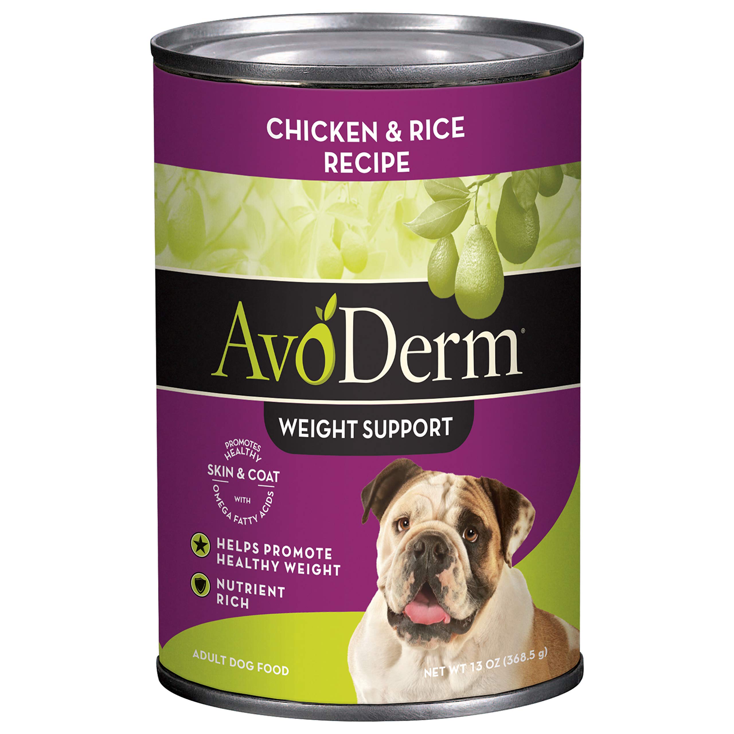 AvoDerm Natural Weight Management Dry Dog Food, Reduced Fat and Low Calorie, Brown Rice & Chicken Formula