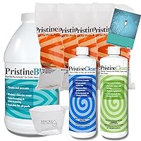 Pristine Maintenance Pack with Pristine Extra (Chlorine) Clean, Clear and Blue for Your Every 2 Week Maintenance Plus a Measuring Cup and a Product Guide