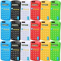 18 Pieces Pocket Calculator,Pocket Size Mini Calculators,8 Digit Display Basic Calculator,Solar Battery Dual Power Desktop Calculators,Standard Function Calculator for Home Office School Kids