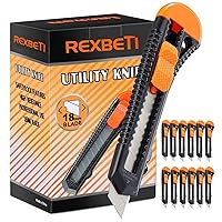 8 Pack Utility Knife Box Cutters (9mm Wide Blade Cutter 4 Colors) Box  Cutter Retractable, Compact Utility Knives, Extended Use for Office, Craft
