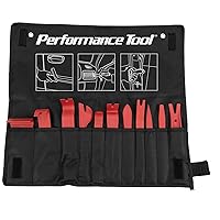 Performance Tool W80643 11Pc Trim Removal Tool Set - Car Pry Tool Kit for Easy Car Panel, Door, and Audio Trim Removal
