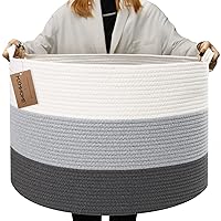 Large Cotton Rope Basket,23.6