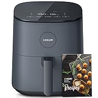 COSORI Air Fryer Pro LE 5-Qt Airfryer, Quick and Easy Meals, UP to 450℉, Quiet, 85% Oil less, 130+ Recipes, 9 Customizable Functions, SHAKE Reminder, Compact, Dishwasher Safe,Grey