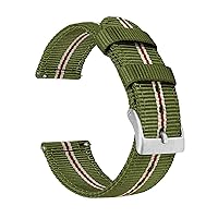Ballistic Nylon Two-Piece NATO® Style Straps - Choice of Color & Width (18mm, 20mm, 22mm)