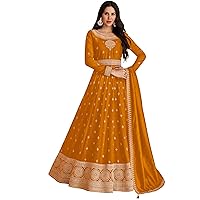 Design a new Faux Georgette With Embroidery Work Long Anarkali Salwar Suit for ready to wear