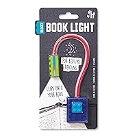Blocky Book Light - Blue, Perfect Gift for Children, Reading Light for Books in Bed, Flexible Book Light Clip On, A Great Book Lamp with Batteries Included