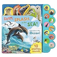 Swim and Splash in the Sea! Let's Listen to the Ocean - 10-Button Children's Sound Book, Ages 2-7