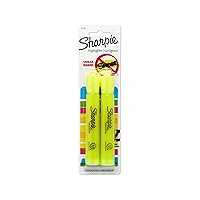 SHARPIE 25162PP Accent Tank-Style Highlighter, Fluorescent Yellow, 2-Pack