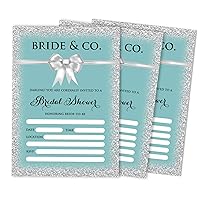 30 Glitter Fill-In Style Bridal Shower Invitations Wedding Blank Invites