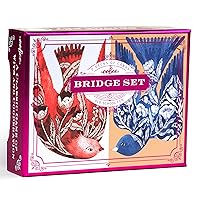 eeBoo: Piece and Love Malin's Birds Bridge Playing Card Set (2 Decks), 54 Playing Cards in Each Deck, Old School Fun, for Ages 14 and up