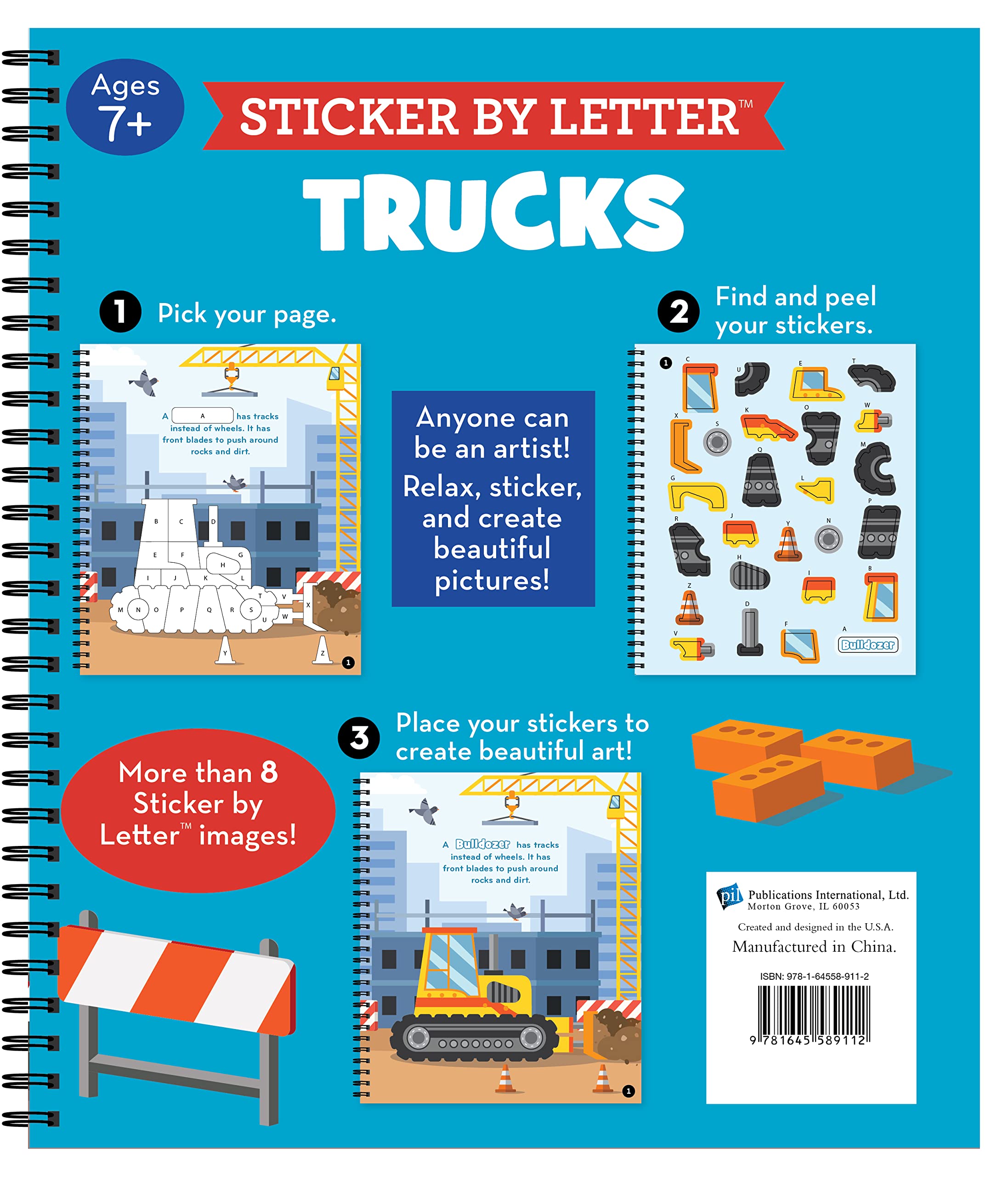 Brain Games - Sticker by Letter: Trucks