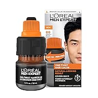 L’Oreal Paris Men Expert One Twist Mess Free Permanent Hair Color, Mens Hair Dye to Cover Grays, Easy Mix Ammonia Free Application, Deepest Black 00, 1 Application Kit