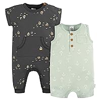 Gerber baby-boys Short Leg and Long Leg Romper SetRomper