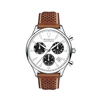 Movado Men's Heritage Stainless Chronograph Watch with a Printed Index, Gold/Silver/Brown (3650008)