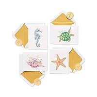 Papyrus Thank You Cards with Envelopes, Sea Creatures (20-Count)