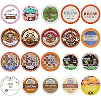 Perfect Samplers Tea Pods, Cider, Hot Chocolate, Cappuccino & Coffee Pods Variety Pack, Single Serve Coffee & K Pod Variety Pack for Keurig K Cups Brewers, Coffee Gift Set, 20 Count