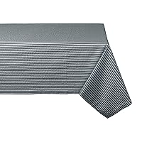 DII 100% Cotton Seersucker Striped Tabletop Collection, Gray, Tablecloth, 60x84, 1 Piece