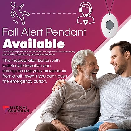 Medical Guardian at-Home Medical Emergency Alert System with Cellular Coverage - CALL TO ACTIVATE - 24/7 Monitoring Medical Alert Necklace for Seniors - Comprehensive Elderly Monitoring (1 Month Free)