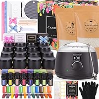 SAEUYVB Candle Making Kit for Adults with Hot Plate, DIY Starter Soy Candle Making Supplies/Kit - Perfect as Home Decorations（Black）