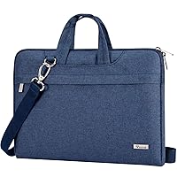 Voova Laptop Bag 17 17.3 Inch Waterproof Laptop Sleeve Case with Shoulder Straps & Handle, Computer Case Cover Slim Briefcase Compatible with 17-18” Hp Lenovo Dell Asus Acer, Blue