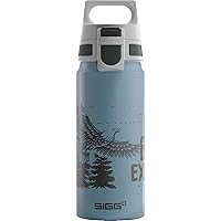 SIGG - Kids Water Bottle - WMB ONE Eagle - Leakproof - Lightweight - BPA Free - Sports & Bike - 20 Oz Blue