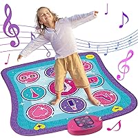 Dance Mat for Kids 3 4 5 6 7 8 Years Old, Electronic Dance Pad with LED Lights, Scoreboard, Built-in Music, Dance Game Birthday Christmas Toy Gift for Girls Boys