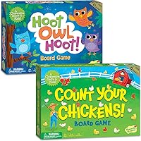 Peaceable Kingdom Hoot Owl Hoot and Count Your Chickens Cooperative Board Games for Kids Bundle