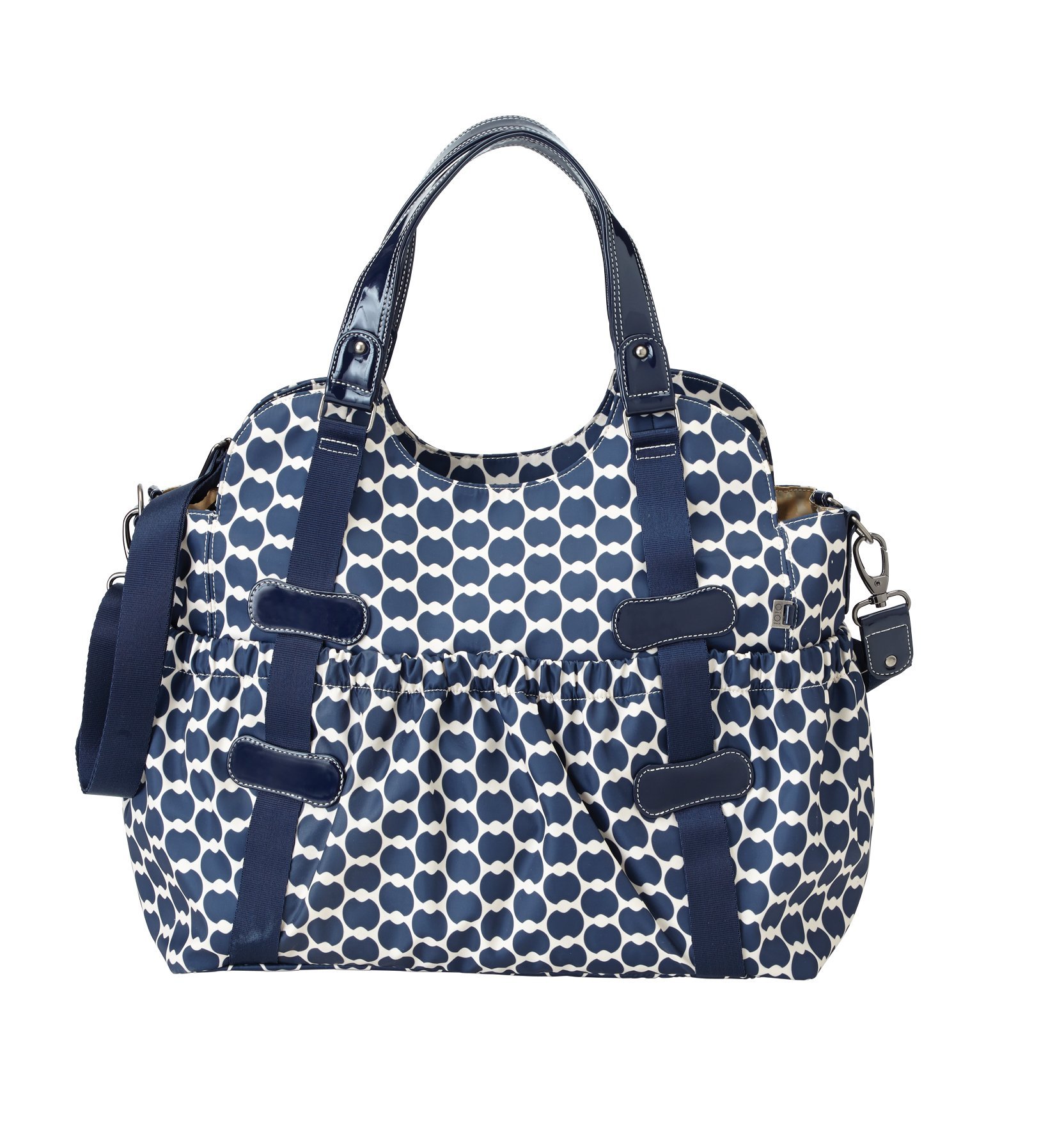 OiOi Tote Diaper Bag, Indigo/White