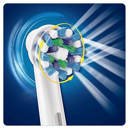 Oral-B Cross Action Electric Toothbrush Replacement Brush Heads Refill, 3 Count, White