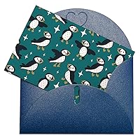 Puffins with Stars All Occasion Greeting Cards 4
