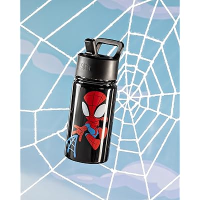 Simple Modern Marvel Captain America Kids Water Bottle with Straw Lid |  Insulated Stainless Steel Reusable Tumbler Gifts for School, Toddlers, Boys  