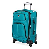Sion Softside Expandable Roller Luggage, Teal, Carry-On 21-Inch