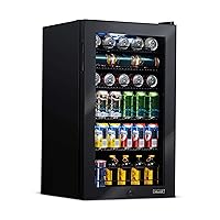 NewAir Beverage Refrigerator Cooler | 126 Cans Free Standing with Right Hinge Glass Door Beverage Cooler | Mini Fridge Beverage Organizer For Beer, Wine, Soda, And Cooler Drinks